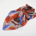 Senhora Multicolor Polyester Voile Geometry Scarf Shawl